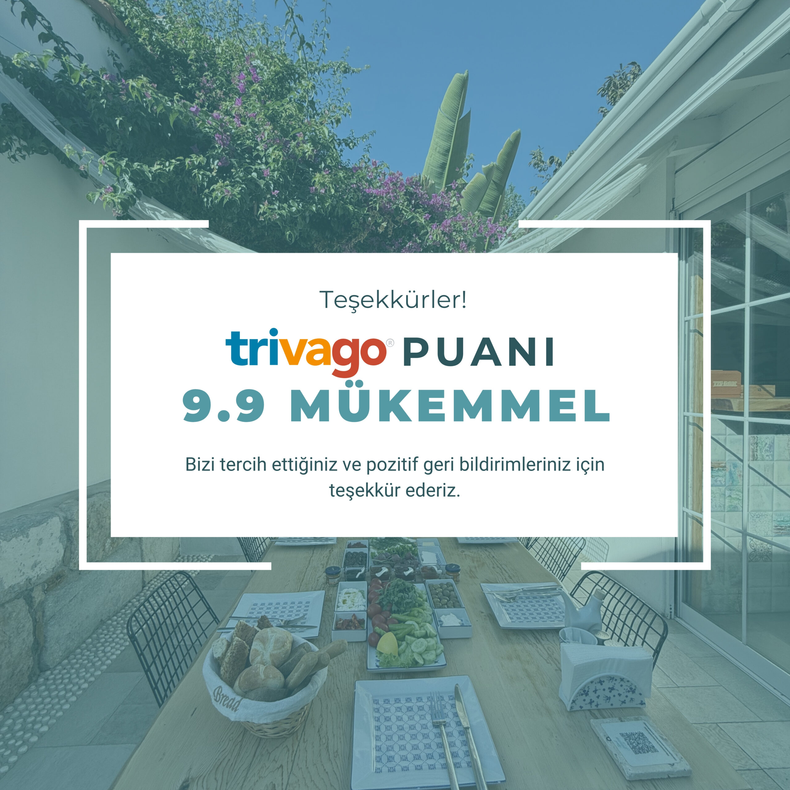 Sığacık Gardenya Trivago puanı 9.9 Mükemmel